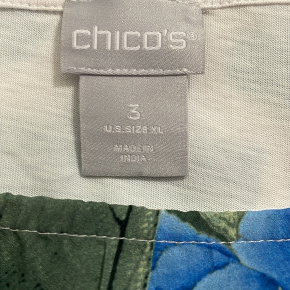 Chico's Embellished Mixed Media Top, XL - Picture 4 of 5
